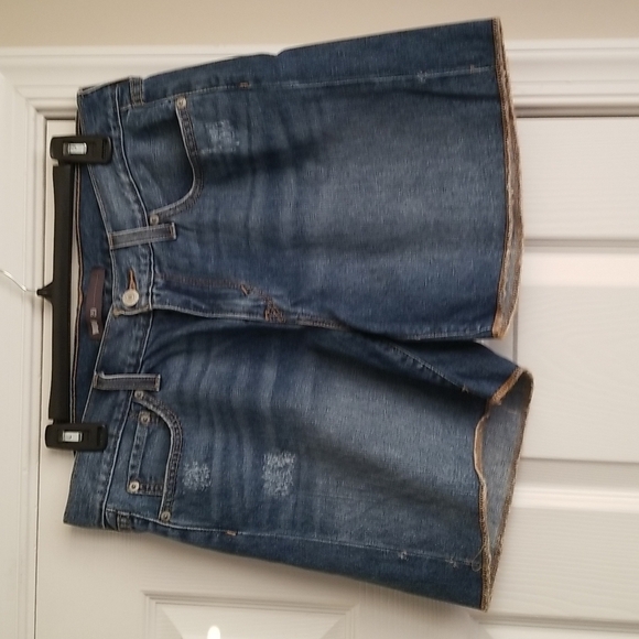 Levi's Women's Distressed Denim Shorts - Picture 1 of 13